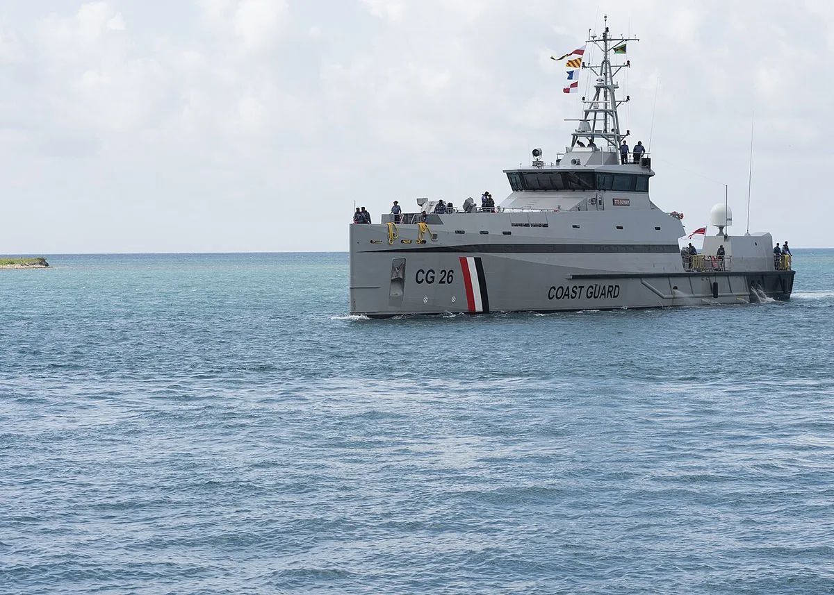 Trinidad and Tobago Ship Quinam arriving in Montego Bay Jamaica - 160619-N-FE728-103 — 2