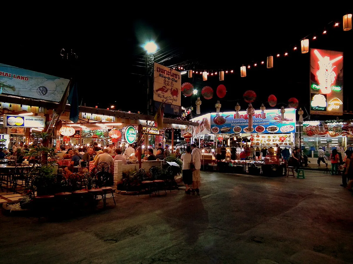 Lantern-lit stalls at the Chiang Mai Sunday Walking Street night market — 1