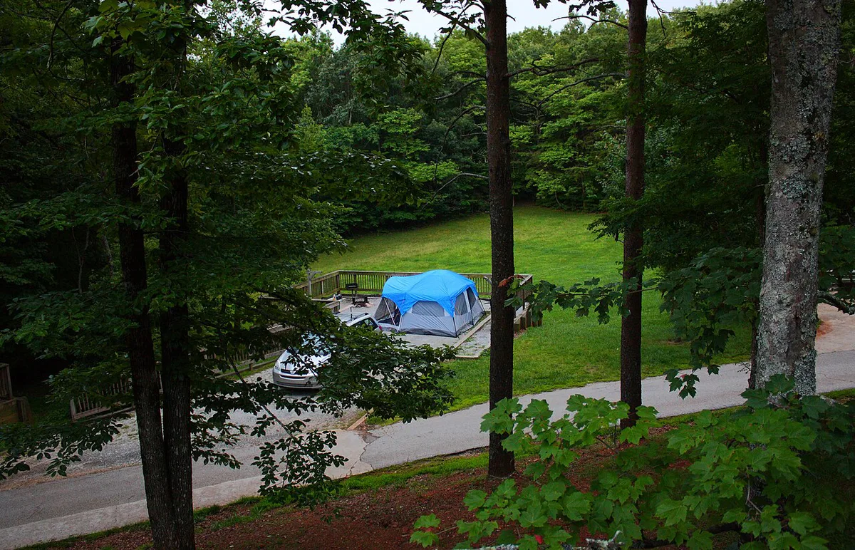 View of the granite dome and Skyride cables at Stone Mountain Park near Atlanta — 1
