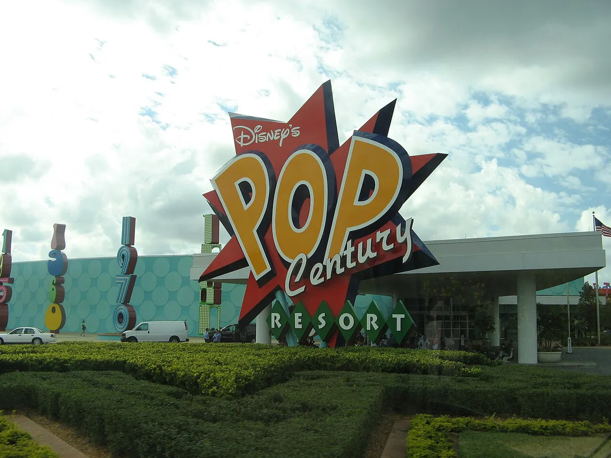 Colorful themed courtyard at Disney's Art of Animation Resort — 1