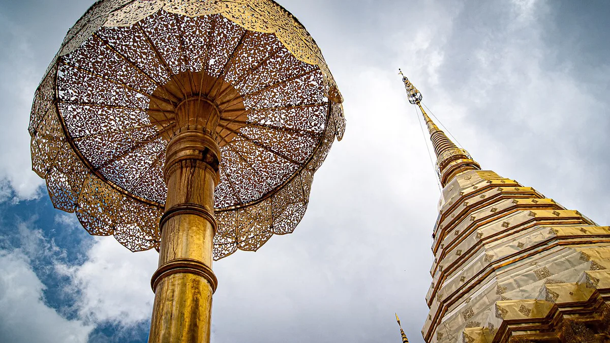 Naga serpent staircase leading up to Wat Phra That Doi Suthep — 1