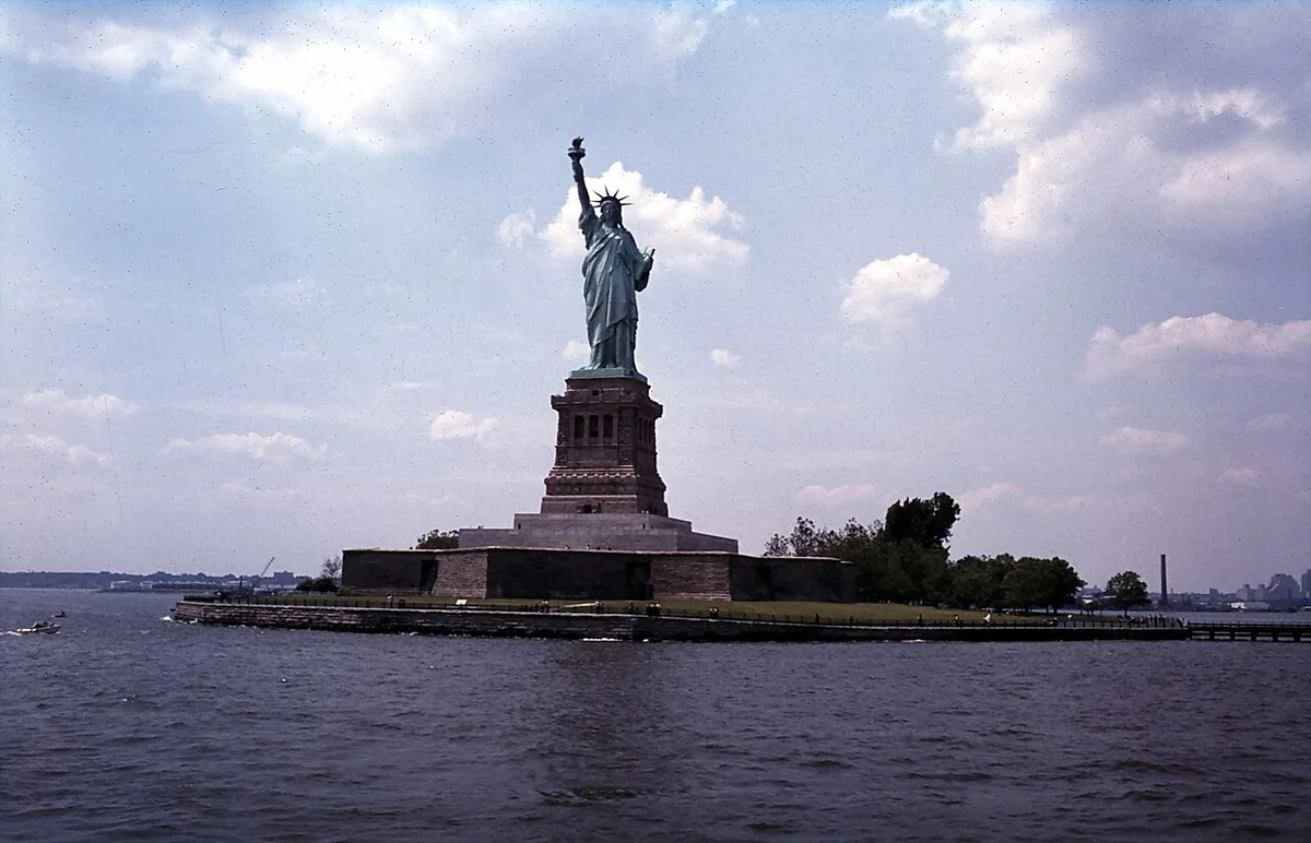 View of the Statue of Liberty from the deck of the Staten Island Ferry — 2