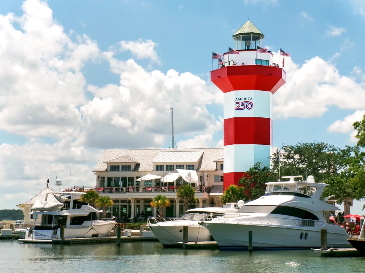 Wide flat beach at low tide on Hilton Head Island, South Carolina — 1