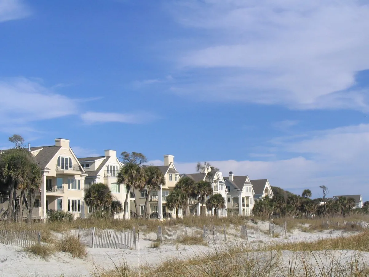Wide flat beach at low tide on Hilton Head Island, South Carolina — 2