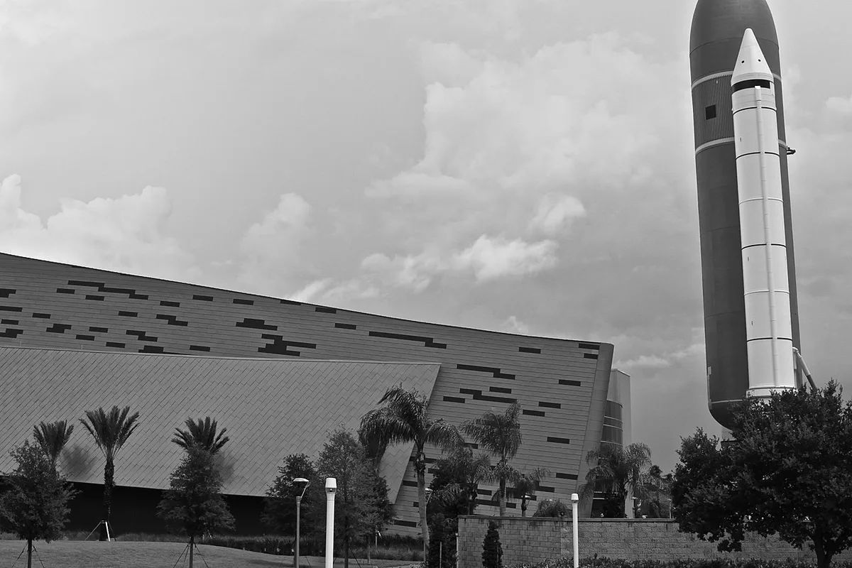 Rockets standing in the Rocket Garden at Kennedy Space Center Visitor Complex — 1