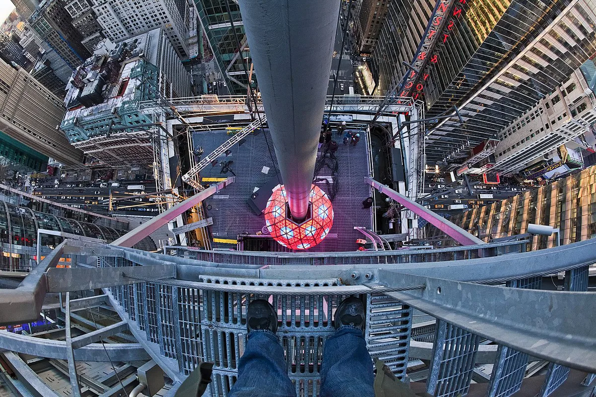 Times Square Ball from above — 2