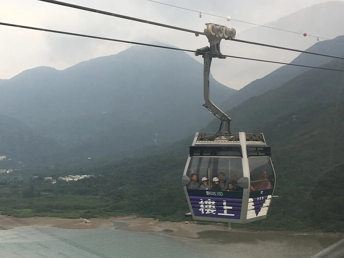 Tian Tan Big Buddha statue above the steps at Ngong Ping, Lantau Island — 1