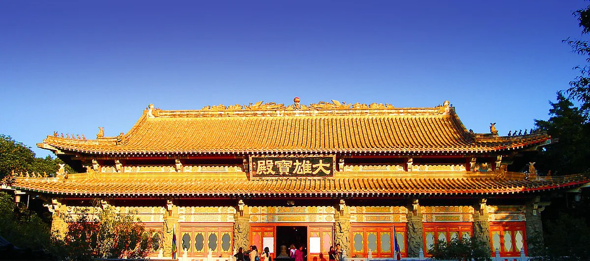 Tian Tan Big Buddha statue above the steps at Ngong Ping, Lantau Island — 2