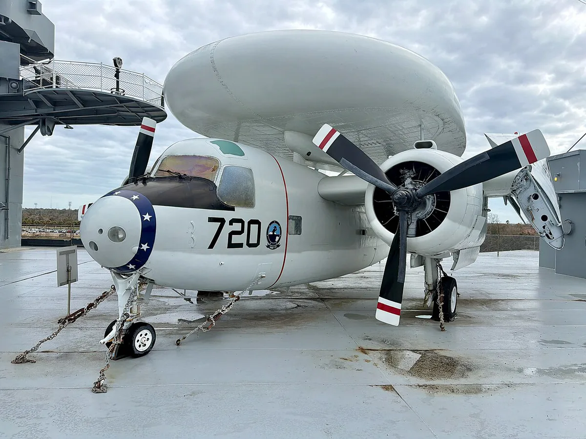 Aircraft lined up on the flight deck of the USS Yorktown at Patriots Point — 1