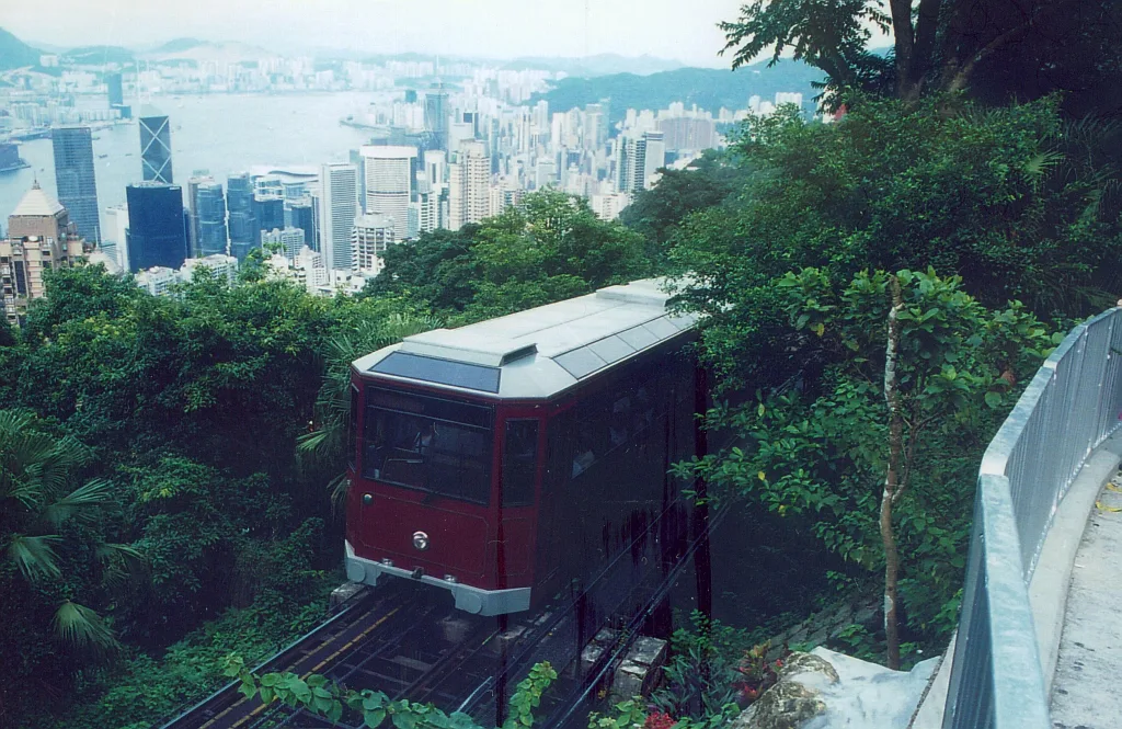 View over Hong Kong's skyscrapers and harbour from Victoria Peak — 1
