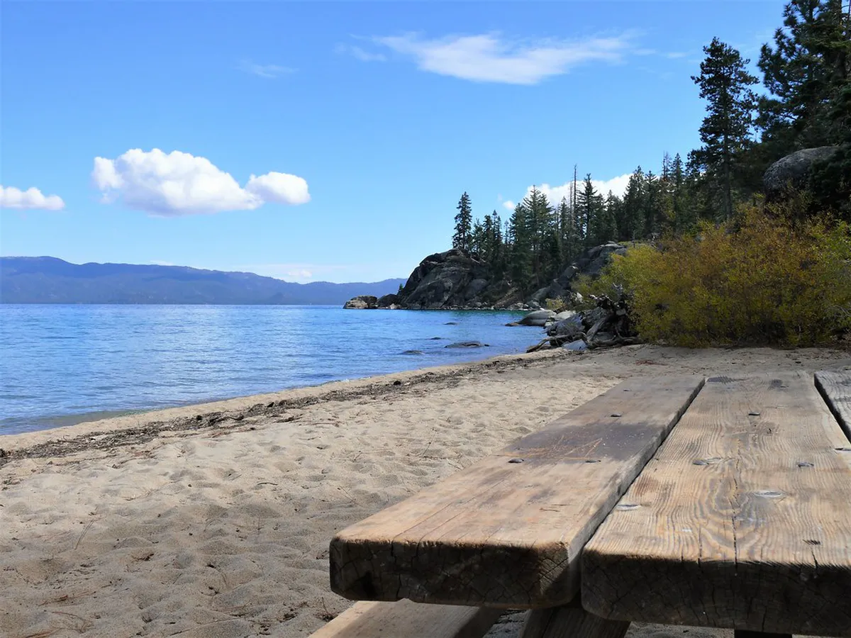 Emerald Bay, Sand Harbor, and Cave Rock in Winter in Lake-Tahoe