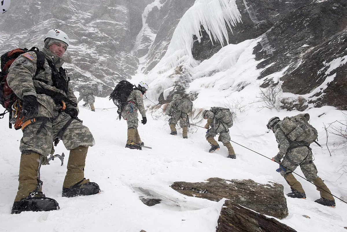 Soldiers climbing Smugglers' Notch — 1